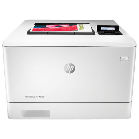 Принтер лазерный ЦВЕТНОЙ HP Color LaserJet Pro M454dn А4, 27 стр./мин, 50000 стр./мес., ДУПЛЕКС, сетевая карта, W1Y44A