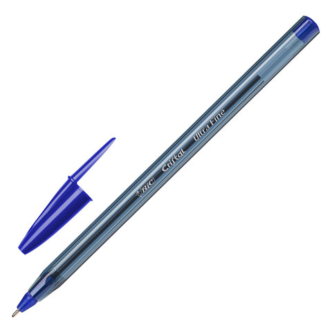 Ручка шариковая BIC "Cristal Exact", СИНЯЯ, корпус тонированный, узел 0,7 мм, линия письма 0,28 мм, 992605