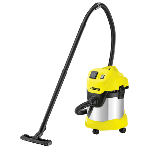 Пылесос хозяйственный KARCHER WD 3 P Premium, 1000 Вт, штепсельная розетка, контейнер из нержавеющей стали, 1.629-891.0